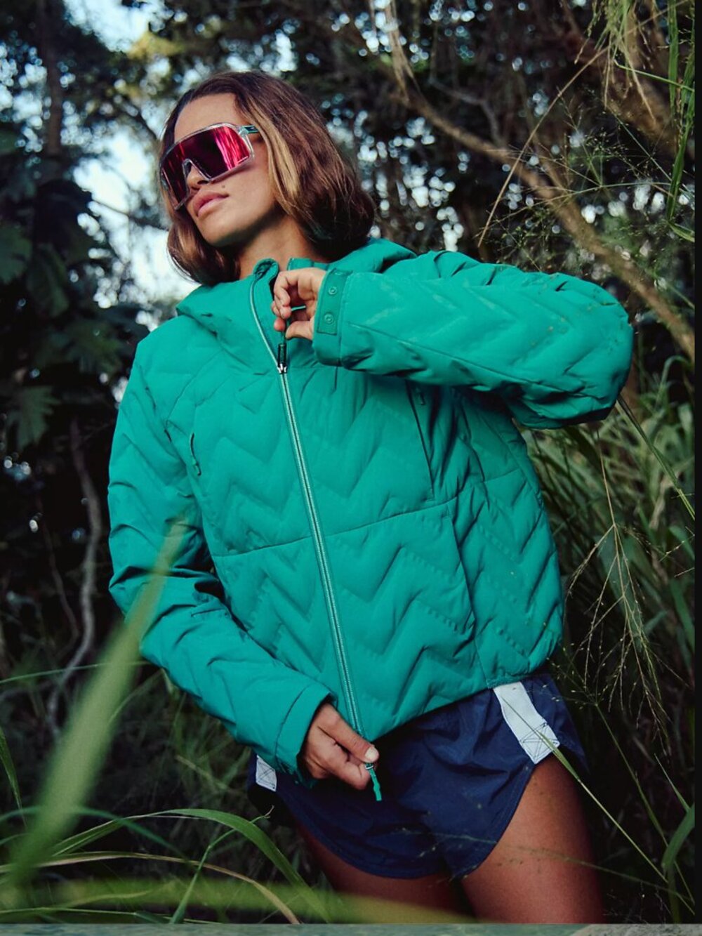 FP Movement Women Green Glow Gettin' Lost Packable Puffer Size L NWT 248$ - Picture 2 of 6